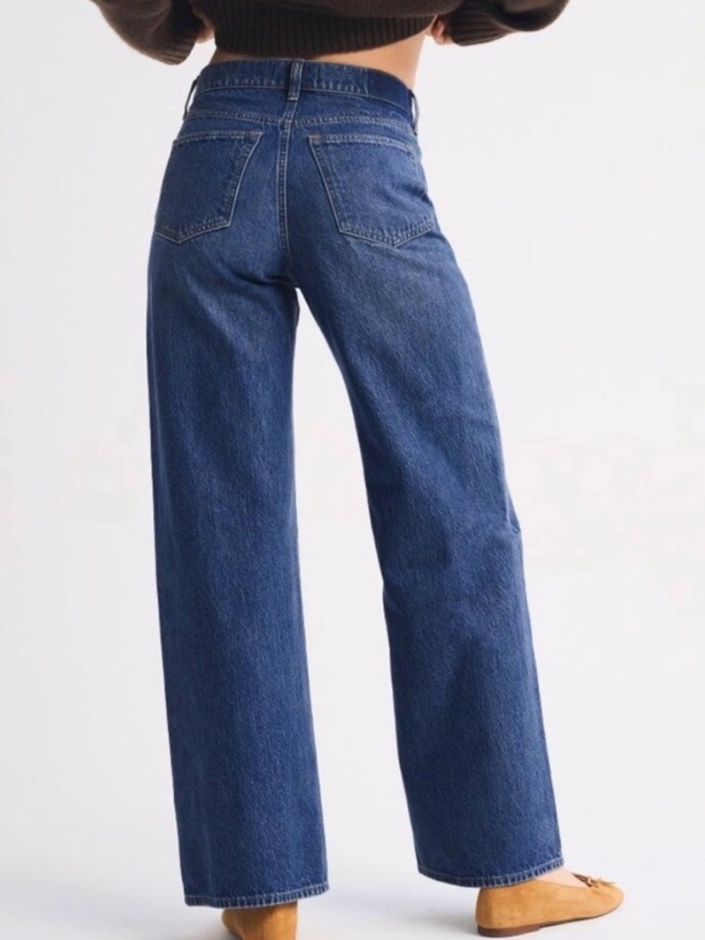 Abercrombie And Fitch Curve Love The Wide Leg High Rise in Blue - Picture 2 of 14